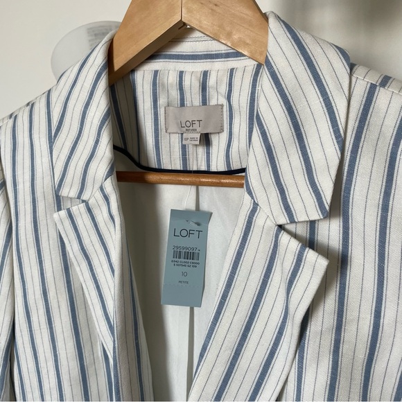 LOFT Striped Linen Blazer - Picture 5 of 7